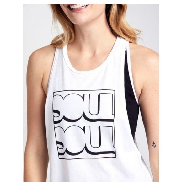 Soul Cycle Tops - Soul Cycle White Muscle Tank size S
